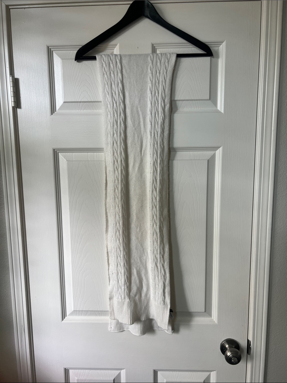 Talbots Cream Cable Knit Scarf